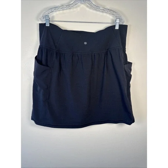 Athleta Salutation Stash Pocket 16.5 Skort Women's 2X Plus Black Activewear - Picture 6 of 8